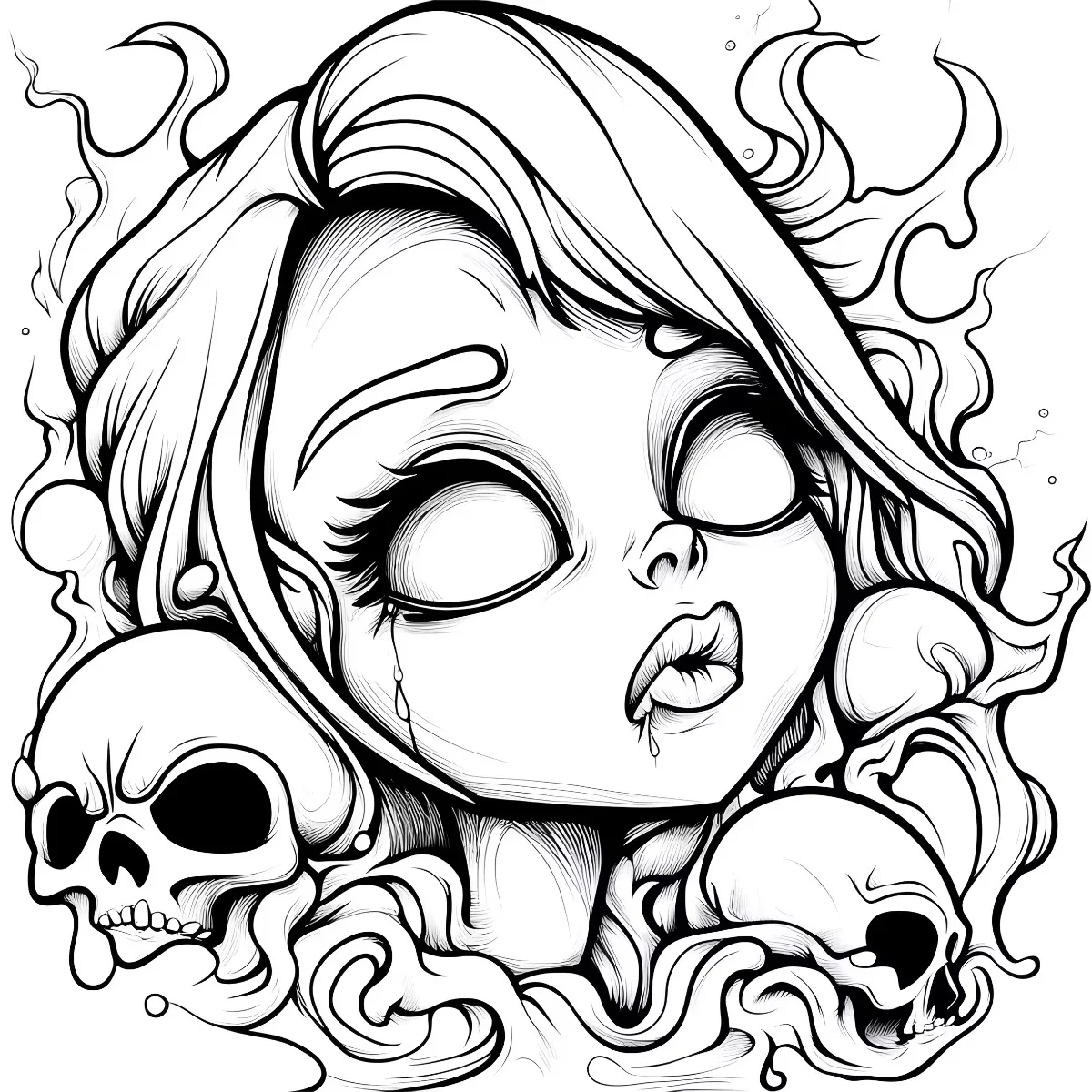 Libro da colorare con graffiti congiunti Libro illustrato per adulti