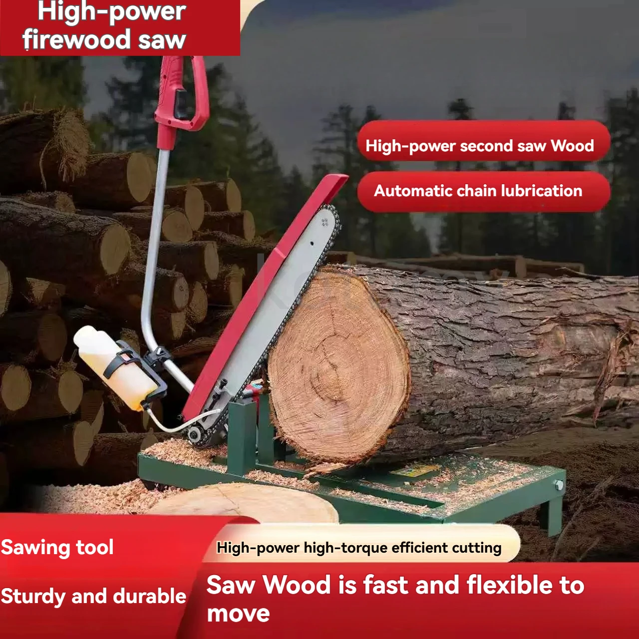 Multi Functional Chopping Saw Electric Household Firewood Saw 220V Wood Saw High Power Wood Cutting Machine