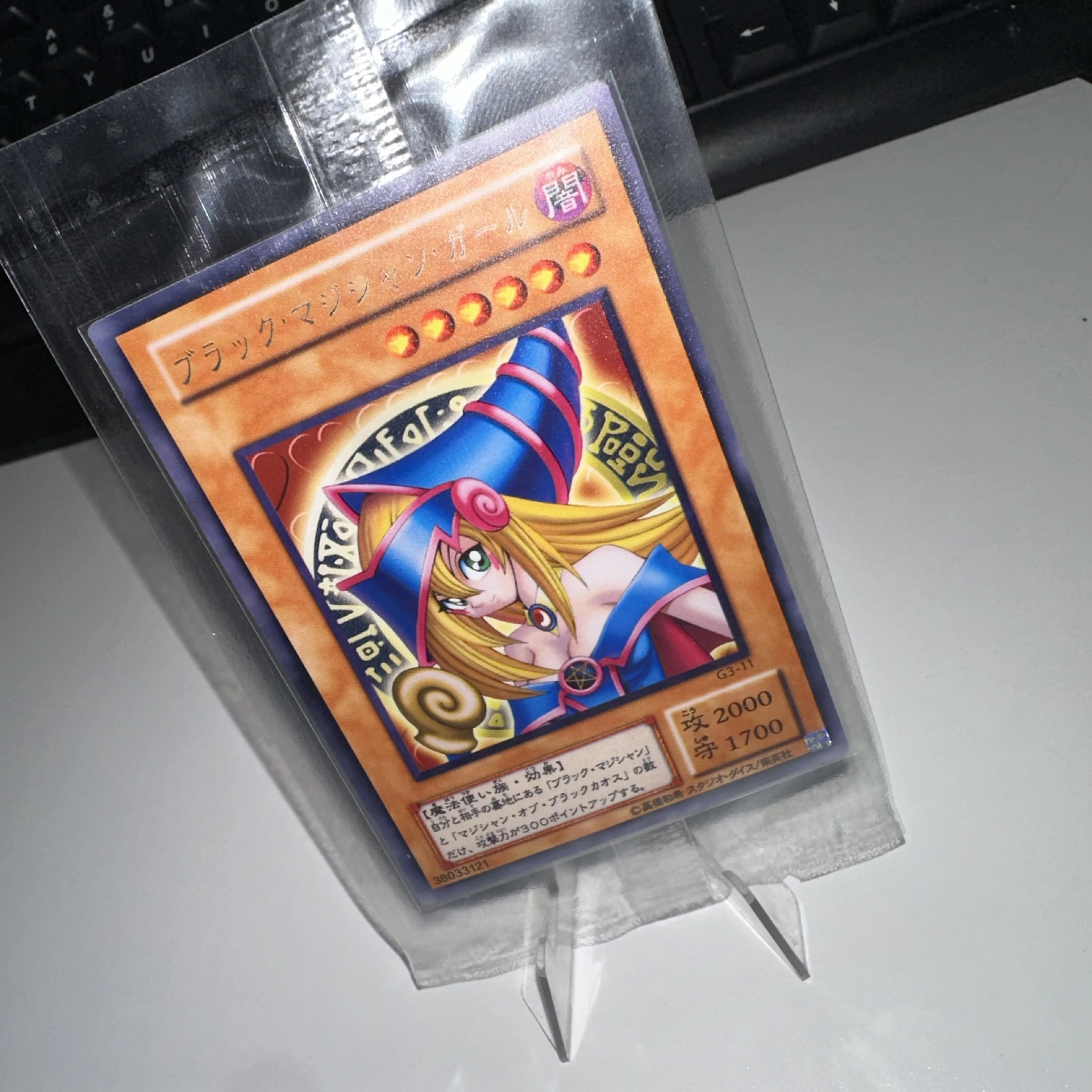 Yu-gi-oh R G3-11 /Dark Magician Girl tarjeta de juego de dibujos animados para niños, regalo de colección de juguetes, no Original