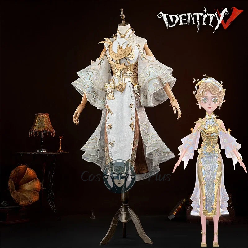 Identity V Female Dancer Cosplay Costume Wig Loomsong Awakening Margaretha Zelle Dress Headwear Outfit Halloween For Women Girls
