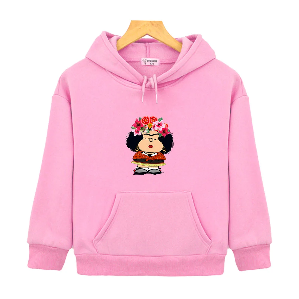 

Mafalda Hoodies for Teen Girls Kids Kawaii Graphic Sweatshirts Baby Boy Clothes Children's Clothing Long Sleeve Streetwear Hoody