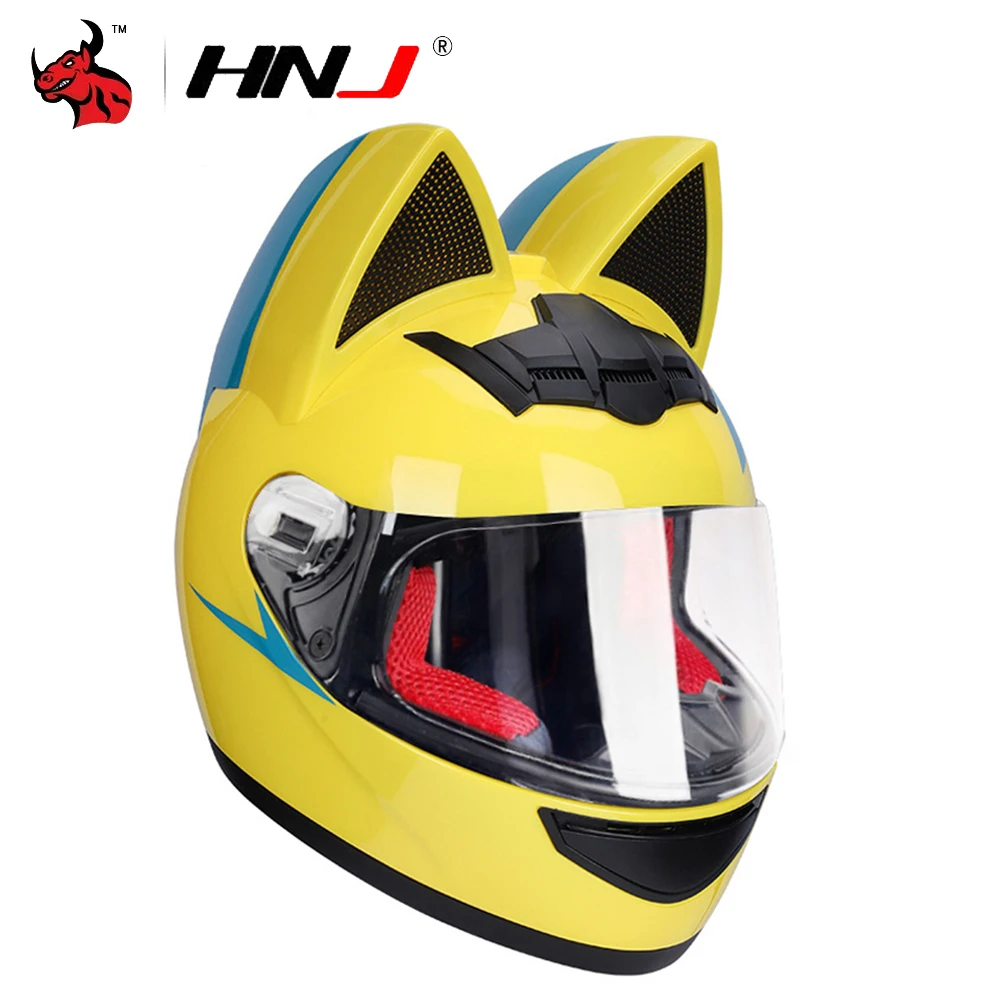 

Motorcycle Helmet Cute Cat Ears Girlfriend Gift DOT Approved Winter Riding Motorcycle Helmet Higher Quality