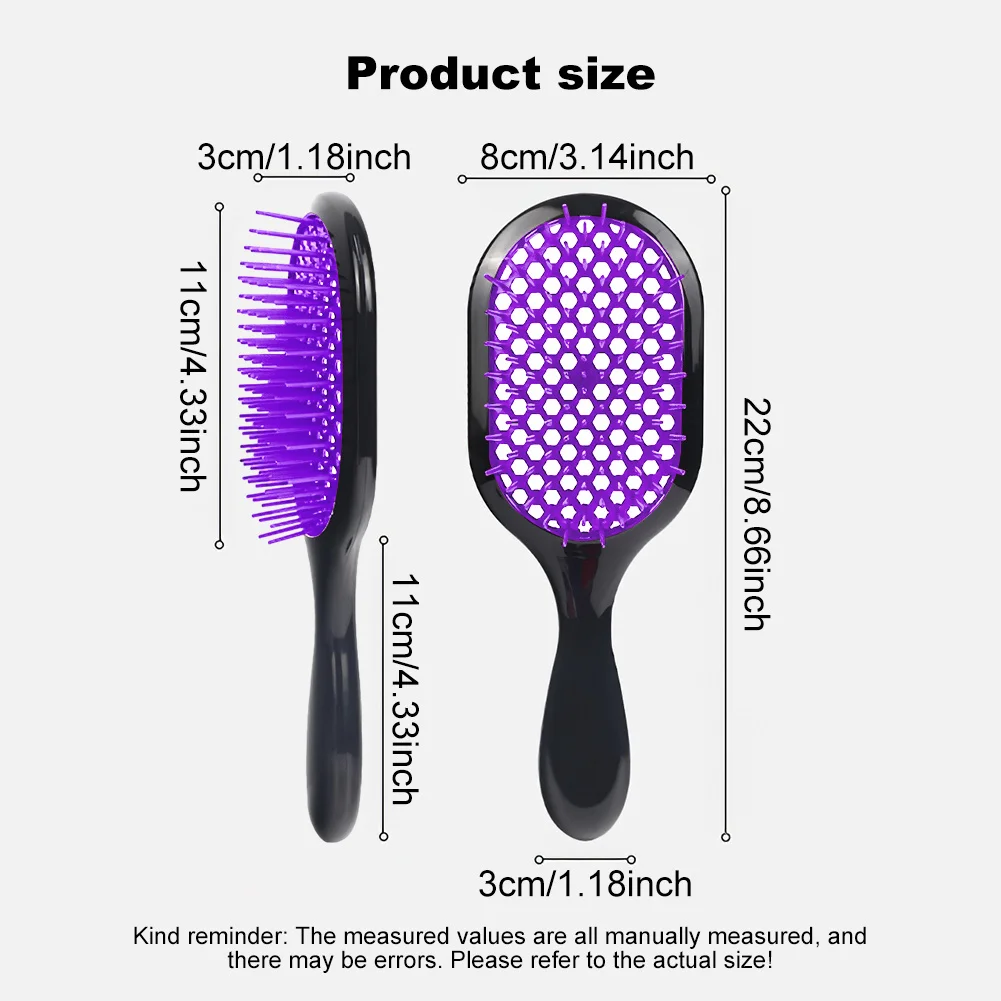 فرش شعر ناعمة قابلة للتنفس - شعيرات فائقة النعومة لسهولة فك التشابك، تناسب تجعيد الشعر الطبيعي، مستقيم، رطب/جاف/تالف