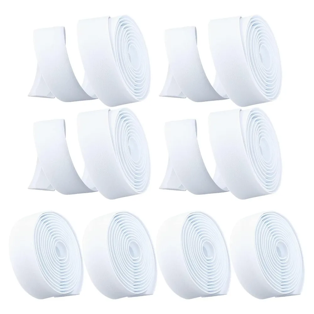 

Лента для обмотки руля велосипеда из искусственной кожи с заглушками из смолы, белая