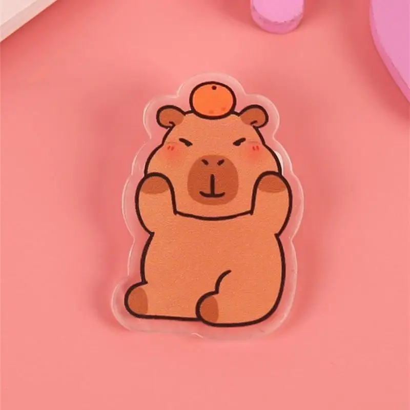 2025 New 9Pcs Creative Capybara Acrylic Pins Distinctive Animal Badge Decoration for Bags