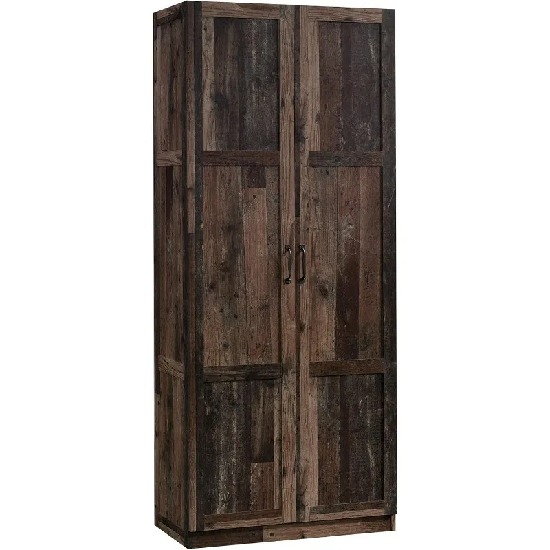 Sauder Select Storage Cabinet, Pantry Cabinet Kitchen Storage with Adjustable Shelves, Bathroom Storage Cabinet, Reclaimed Pine