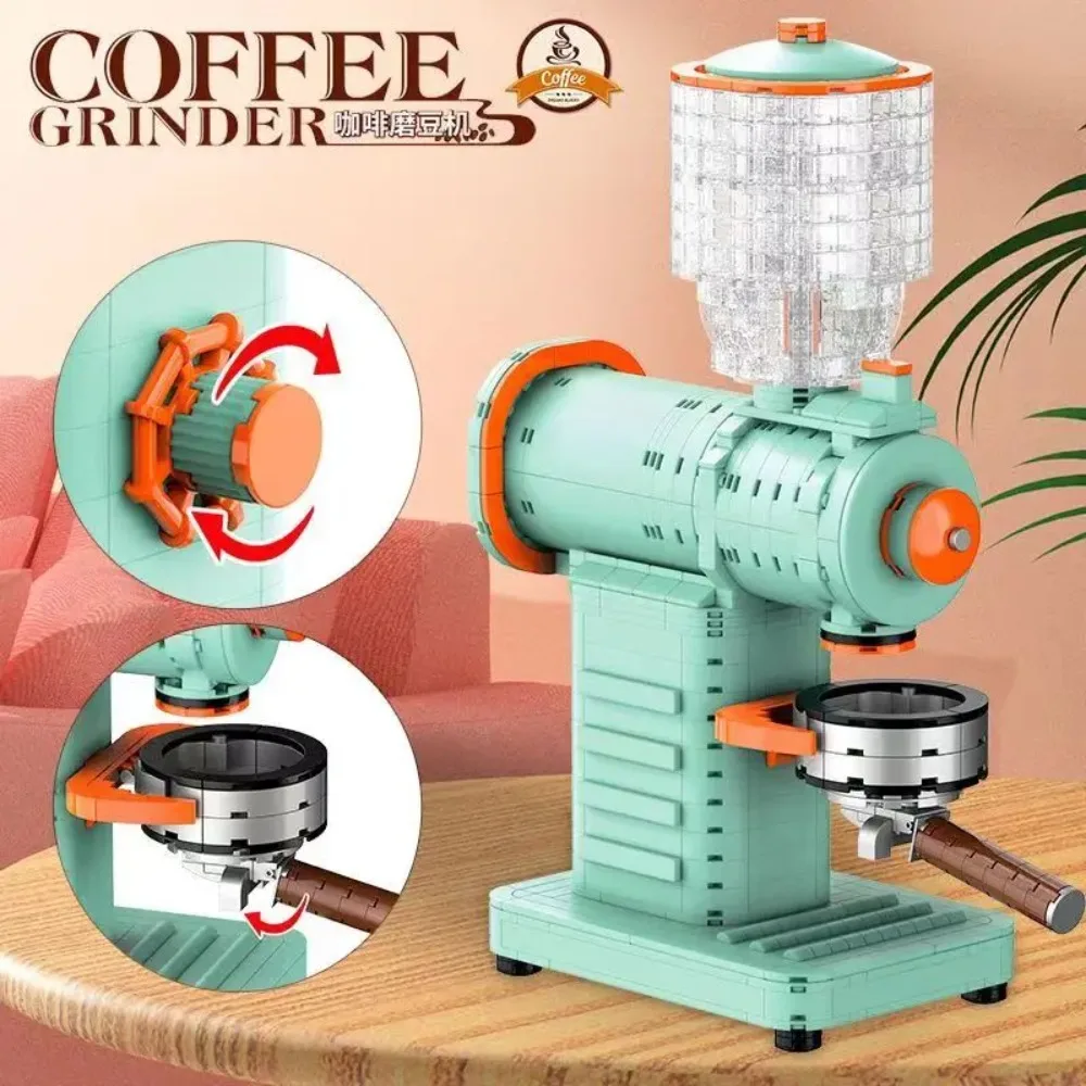 

Creative Series Classic Coffee Maker Building Blocks Desktop Decoration Bricks Toys Model for Children's Kid Christmas Gift