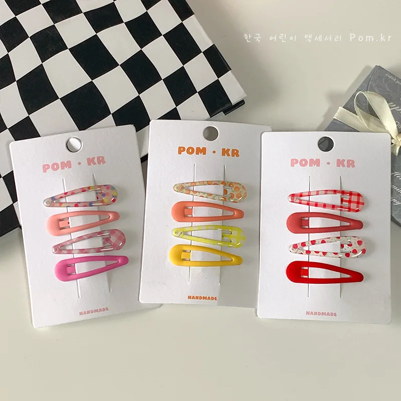 

Новые цветные детские заколки для волос с принтом фруктов, корейские милые заколки для волос для девочек, не повреждающие волосы, качественные головные уборы