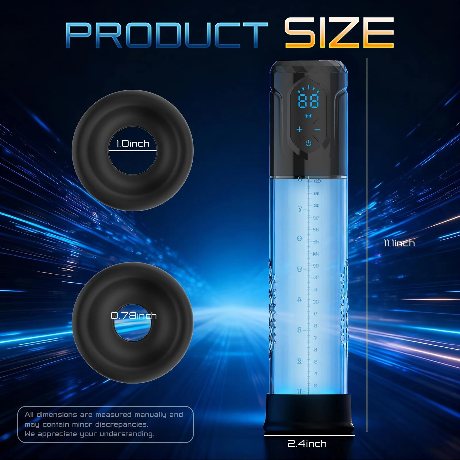 Electric Penis Vacuum Pump 5 Suction Modes LED Display Automatic Training Device Waterproof Male Wellness Kit with Sleeve