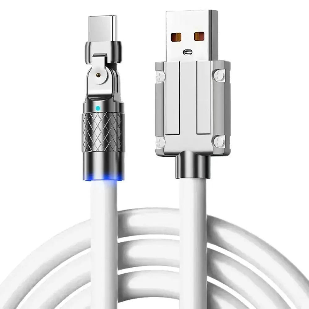 120W 7A szybkie ładowanie kabla USB typu C 180 stopniowy kabel łokciowy do gry dla Xiaomi /Redmi/Honor ładowarka do telefonu kabel USB C