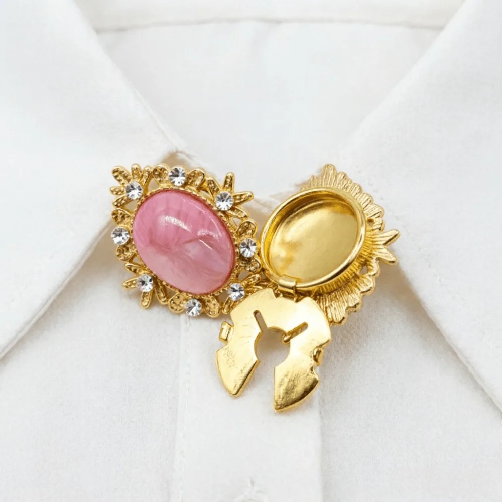 A Pair Cloud Gradient Color Button Cover Shirt Collar Cuff Decorative No Sew Removable Fashion Accessories