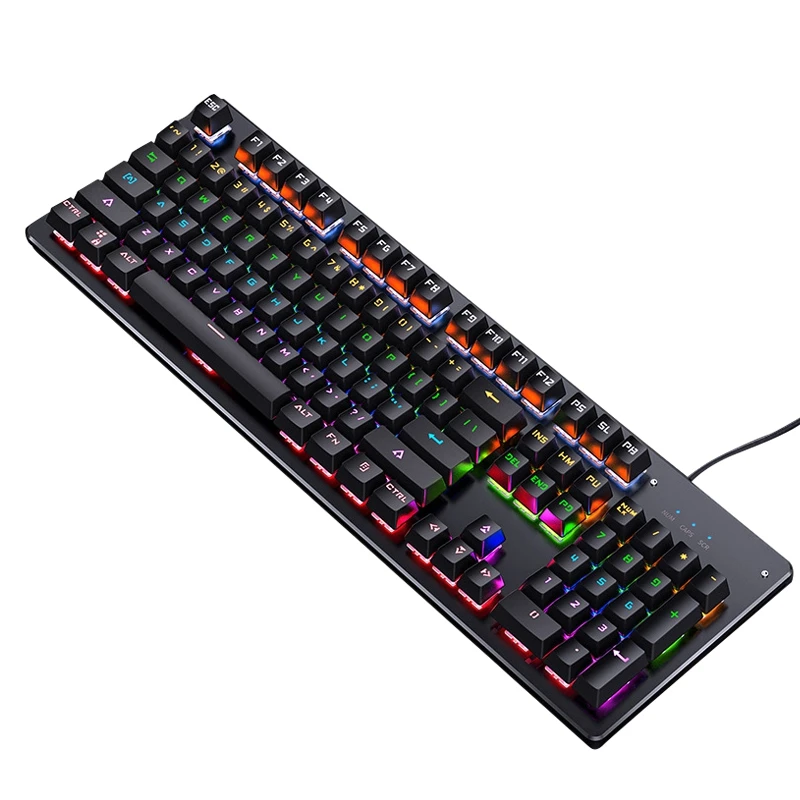 

YINDIAO ZK-4 Summoner Gaming Gaming Punk Wired USB Mechanical Keyboard (Green Axis)-Black