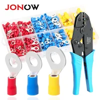 Terminal de crimpado de anillo de 460 Uds., conectores de Cable eléctrico M4/M5/M6, terminales de virola en caja, Cables de empalme rápido para tornillo de conexión