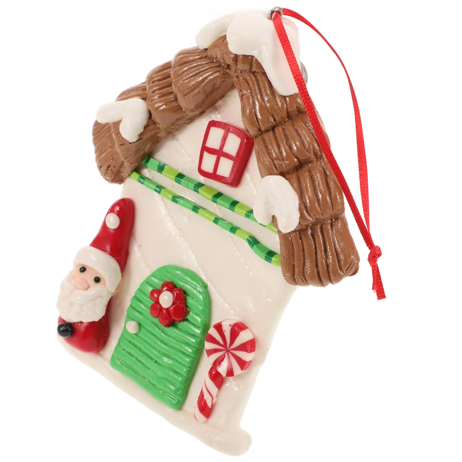 

Soft Clay Gingerbread House Pendants Easy Installation Christmas Tree Decorations Xmas Holiday Supplies