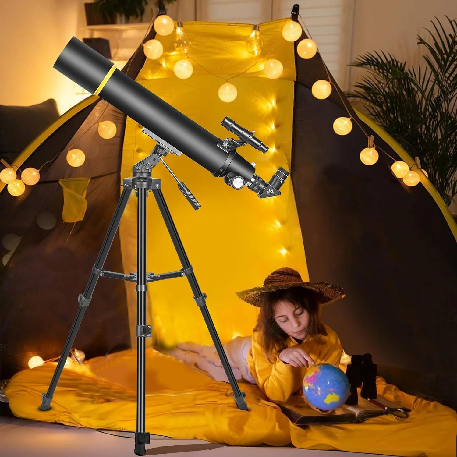 Telescopes for Adults Astronomy, 80mm Aperture 900mm Professional Refractor Telescope for Kids & Beginners