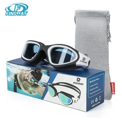 Gafas de natación para adultos, gafas profesionales antiniebla, protección UV, gafas de natación para hombres y mujeres, impermeables, ajustables, de silicona inPool