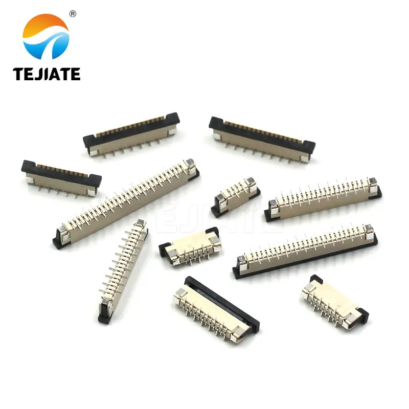 10PCS FPC connector FFC cable socket 1.0mm vertical SMT with locking buckle 4P6P8P10P12P14P16P18P20P24P28P