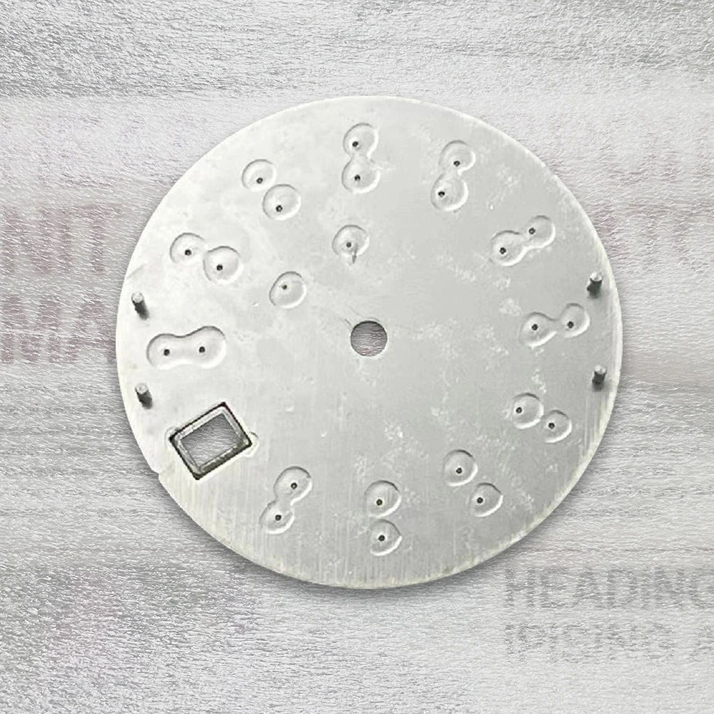 28.5mm s logotipo fosco dial caber nh35/nh36/4r/7s japão movimento verde luminoso de alta qualidade lago azul relógio modificação acessórios