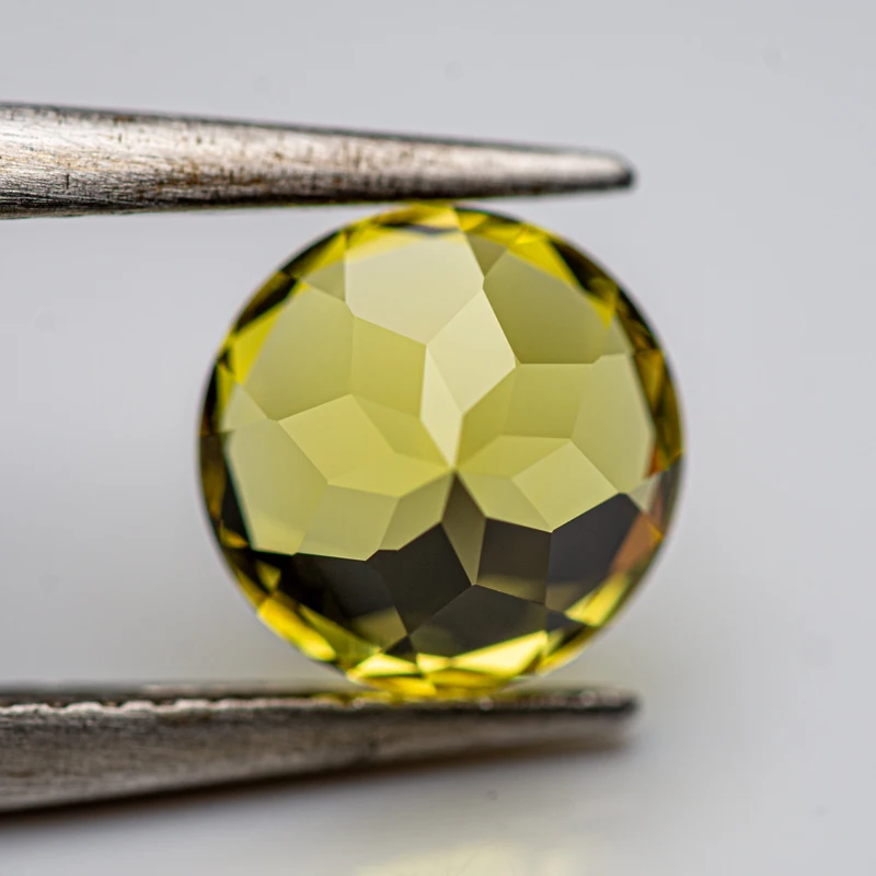 Lab Grown Sapphire Circular Canary Yellow VVS1 Perfect Charms Beads Diy for Jewelry Making Materials Selectable AGL Certificate