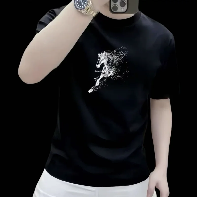 Summer New Style Men's Fashion Casual Cotton Short-Sleeved T-Shirt POLO Shirt