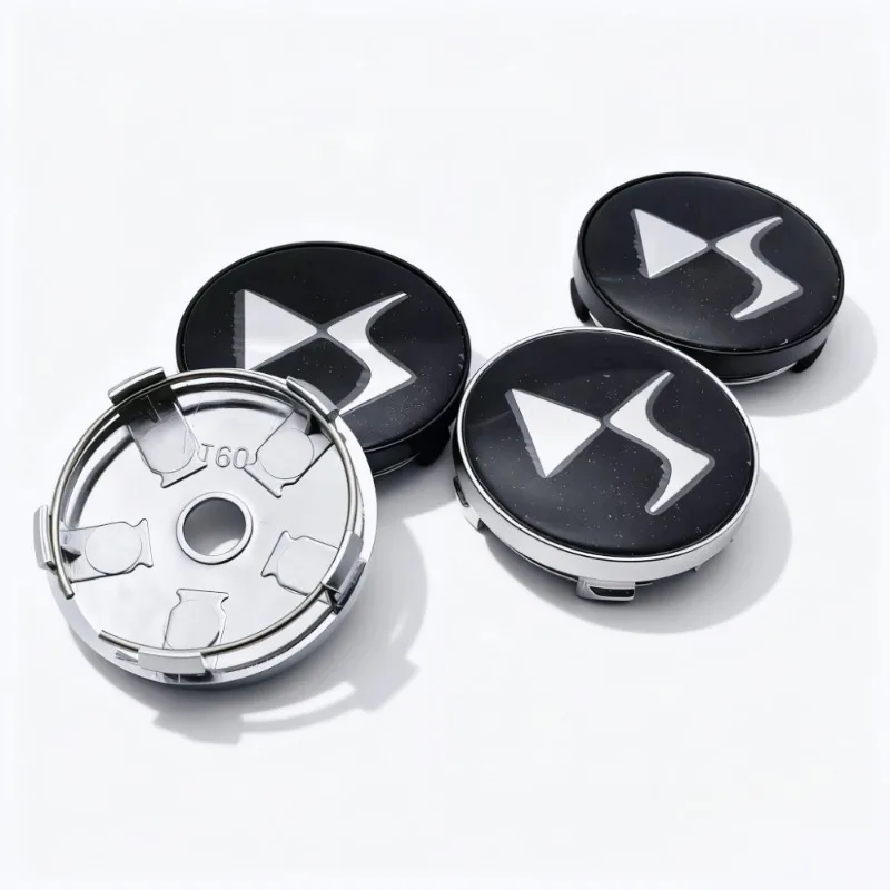 4 stücke DS Logo Emblem Auto Radnabenkappen 60 MM 56 MM Räder Nabenkappe DS3 DS5 Abzeichen Felge Radkappen staubschutz Ersetzen Auto Zubehör – Detail 8