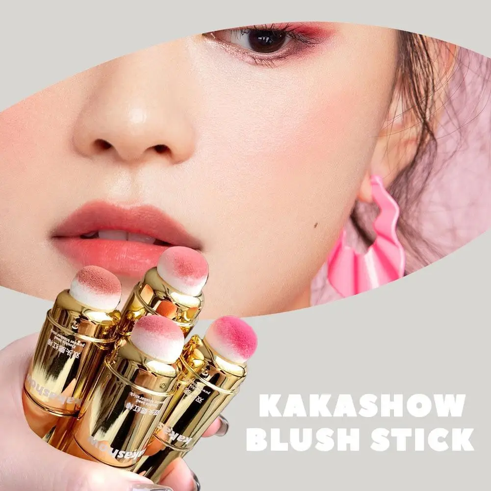Delicate roterende dubbele kop poederblush stick, niet vervagend, meerdere kleuren om uit te kiezen Blush Stick, natuurlijk duurzaam
