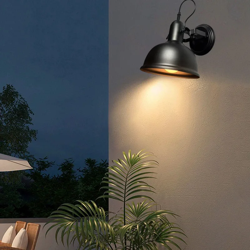 レトロ屋外-led-ウォールランプレストランの壁の装飾インダストリアルスタイル鉄ポーチカフェレストラン寝室通路壁ランプ