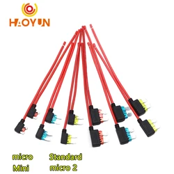 【5-1PCS】12V 5/10/15/20A Car Fuse Holder Add-a-circuit TAP Adapter Micro Standard ATM APM Blade MINI Medium Simple Safety Device