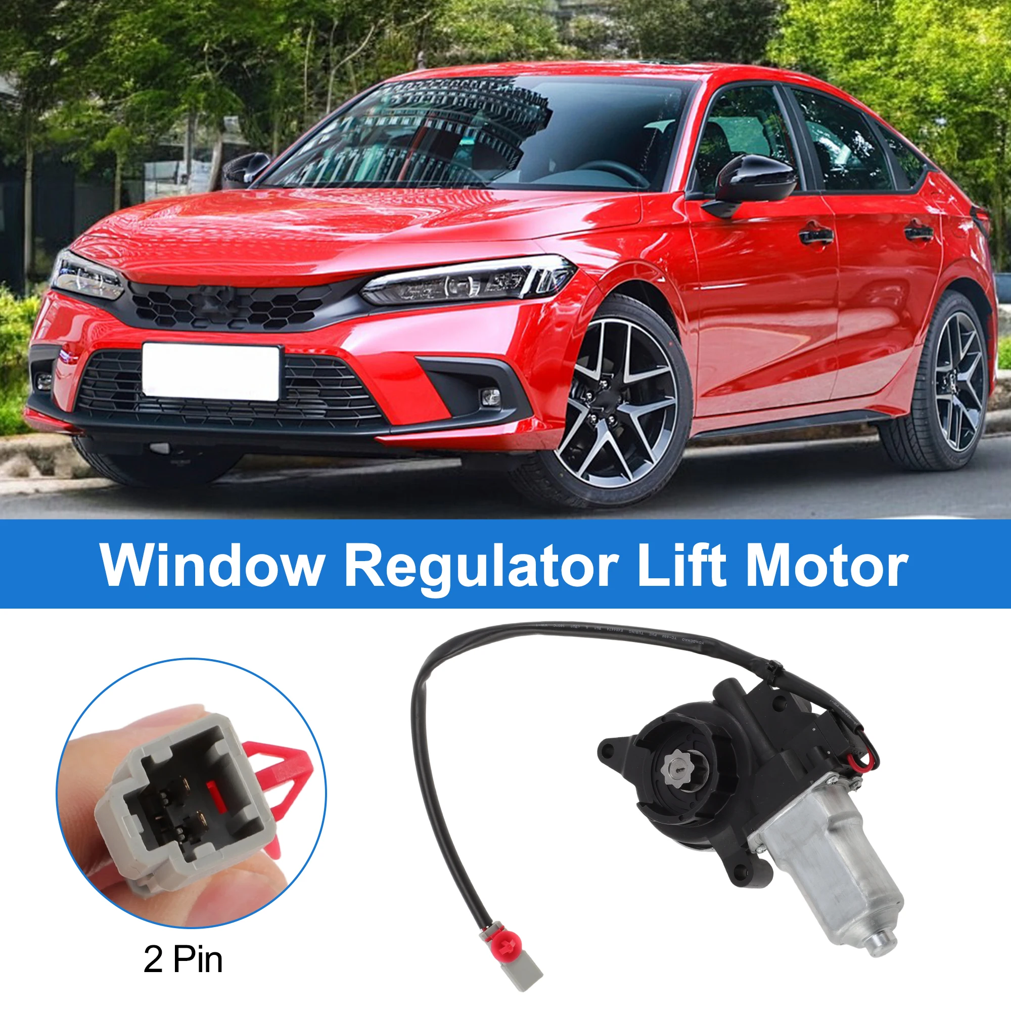 UXCELL No.742837/389114 Power Window Regulator Lift Motor for Honda Civic 2001-2005