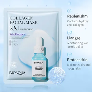 20 pçs bioaqua centella colágeno máscara facial vc hidratante refrescante folha máscaras ácido hialurônico máscara facial produtos de cuidados com a pele 10 principais vendas acido hialurônico mascara - №2