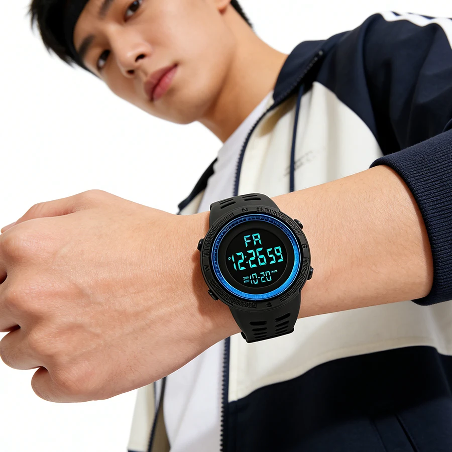 Men's Watch Sports Digital Watches for Man Big Dial Luminous Waterproof Alarm Clock Multifunction Military Electronic Wristwatch image 6