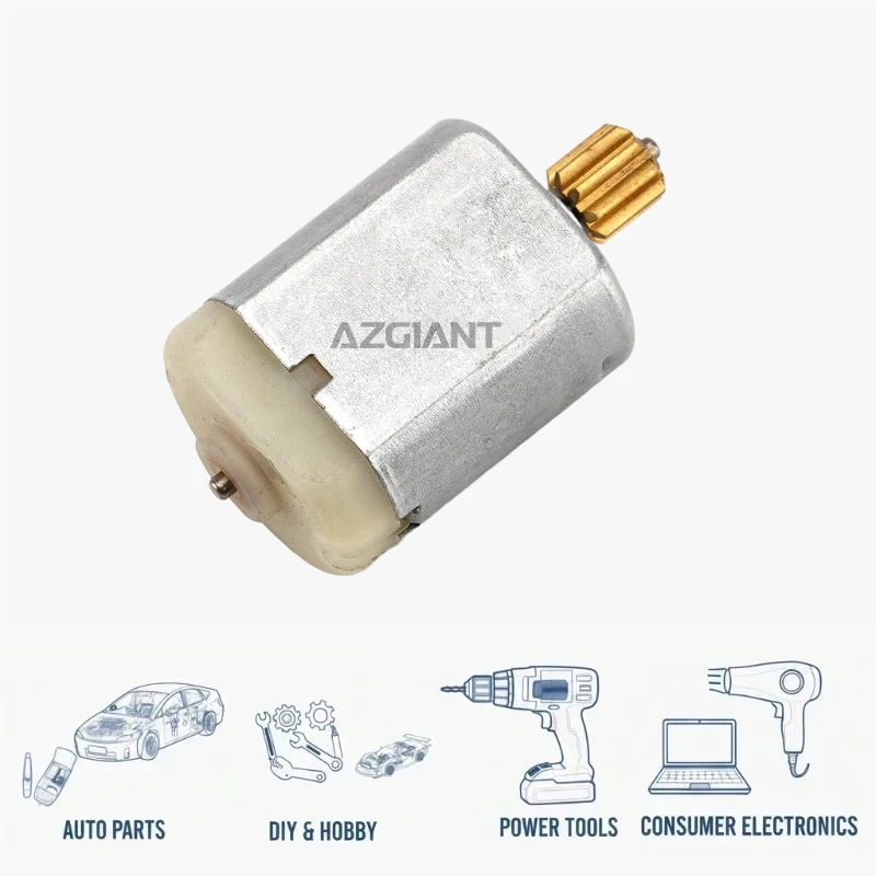 AZGIANT Micro Motor FC280 DC 12V 45mm Axis Low Noise Anti-Rust for Car Lock Block Inner Motor Replace&DIY Toy Special Offer