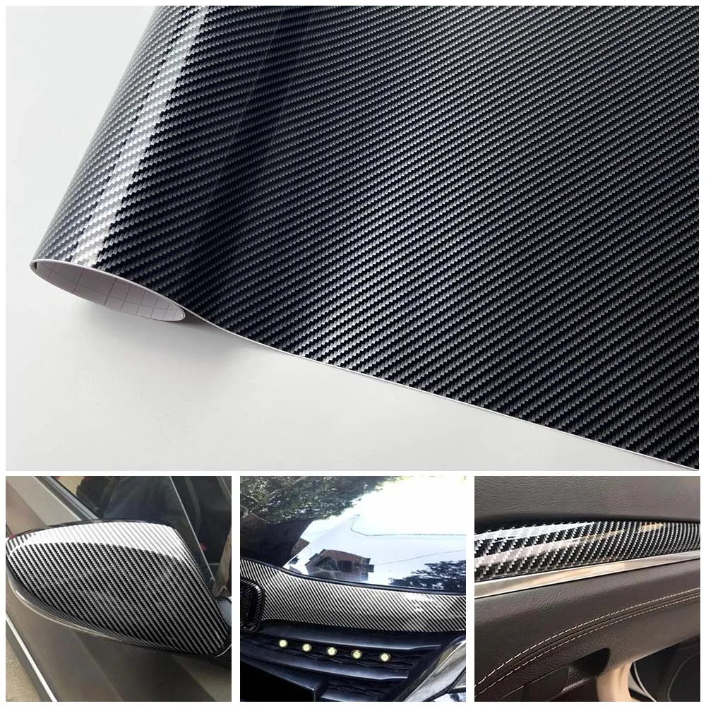

Водостойкая 2D виниловая пленка из углеродного волокна, виниловая наклейка, глянцевая автомобильная пленка, рулонные наклейки, Стайлинг автомобиля, автоаксессуары