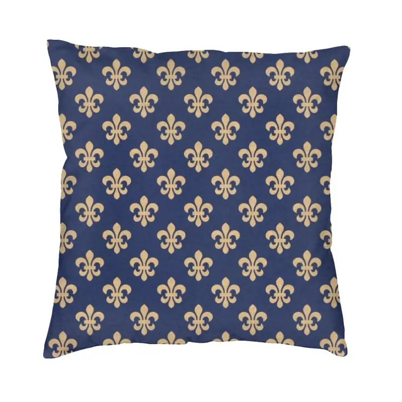 

Chic Fleur De Lis Throw Pillows Case Decor Home Fashion Fleur-de-lis Lily Flower Cushions Cover for Sofa Square Pillowcase