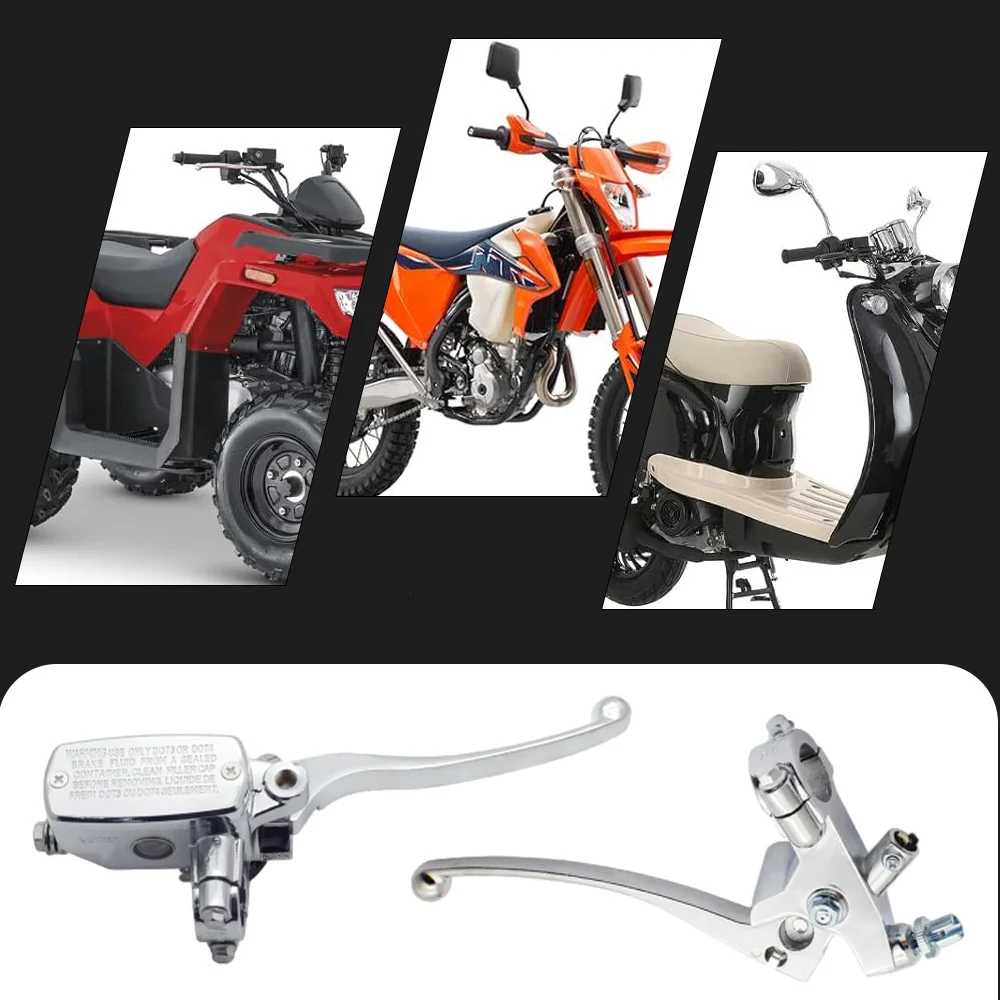 

2pcs For Most 50-300cc Motorcycle hydraulic brake clutch leverHydraulic Brake and Clutch Lever Master Cylinder Left and Right