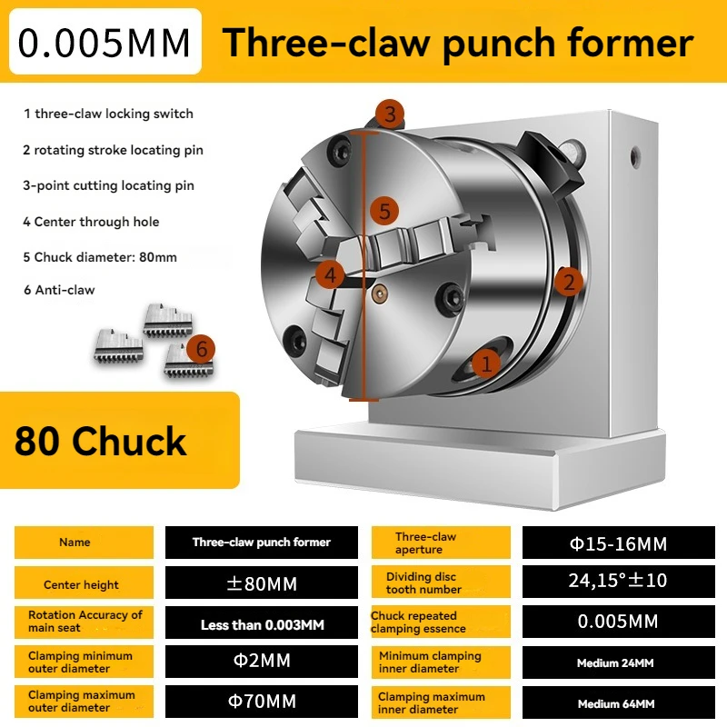 High Precision Three-jaw Punch Shaper Unidirectional Bidirectional Shaper ER32 Cannel Punch Machine Needle Grinding Machine