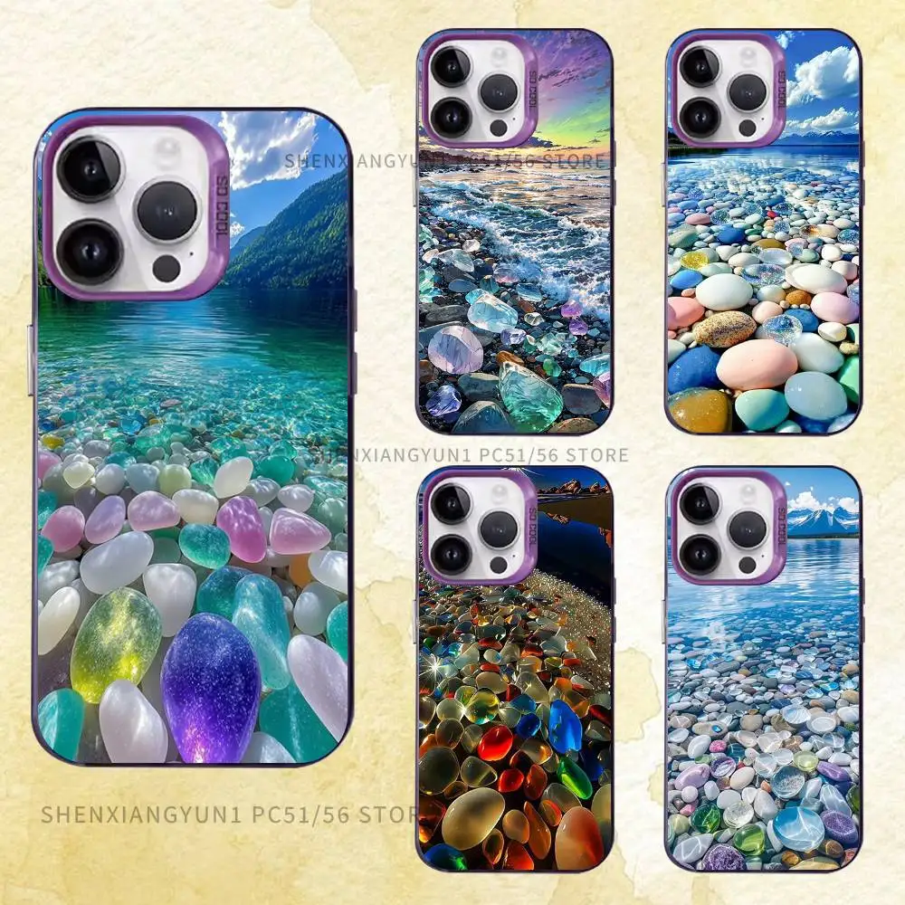 

Colorful stones Phone Case For iPhone 17 16e 16 15 14 13 12 Pro Max X XR XS MAX Back Cover