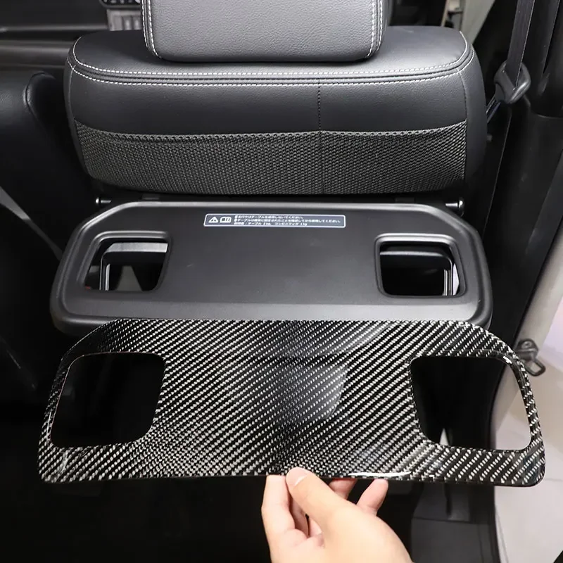 

For Honda N-BOX JF3 JF4 2017 2018 2019 2020 2021 Soft Carbon Fiber Back Row Desk Panel Cover Trim Sticker Car Accessories