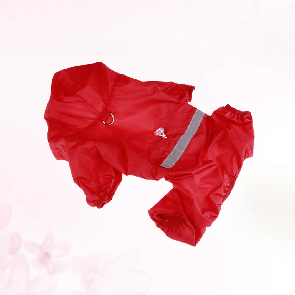 

Rain Coat Rainproof Dog Clothes Raincoats Jacket Windproof for Dogs Red Waterproof