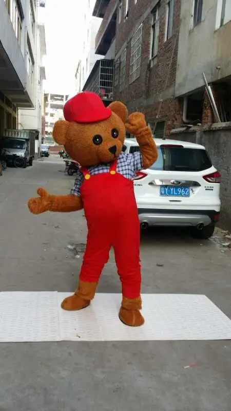 Christmas New Adult Teddy Bear Mascot Costume Halloween Christmas Dress Full Body Props Outfit Mascot Costume