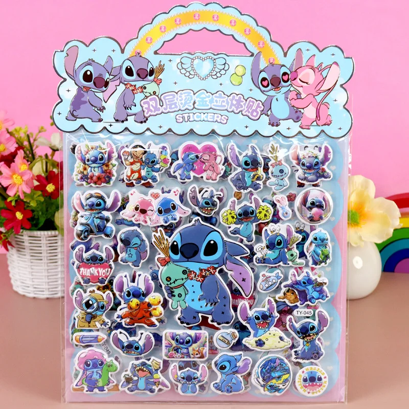 Cute Stitch Waterproof Sticker Diy Decor Notebook Phone Case Water Bottle Children Cartoon Stickers Toy Accessories Gifts
