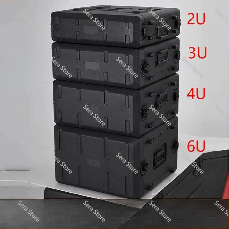 Carbon Fiber Look PE Double Open Wireless Microphone Case Steel Lightweight Flight Case Shockproof Equipment Case New