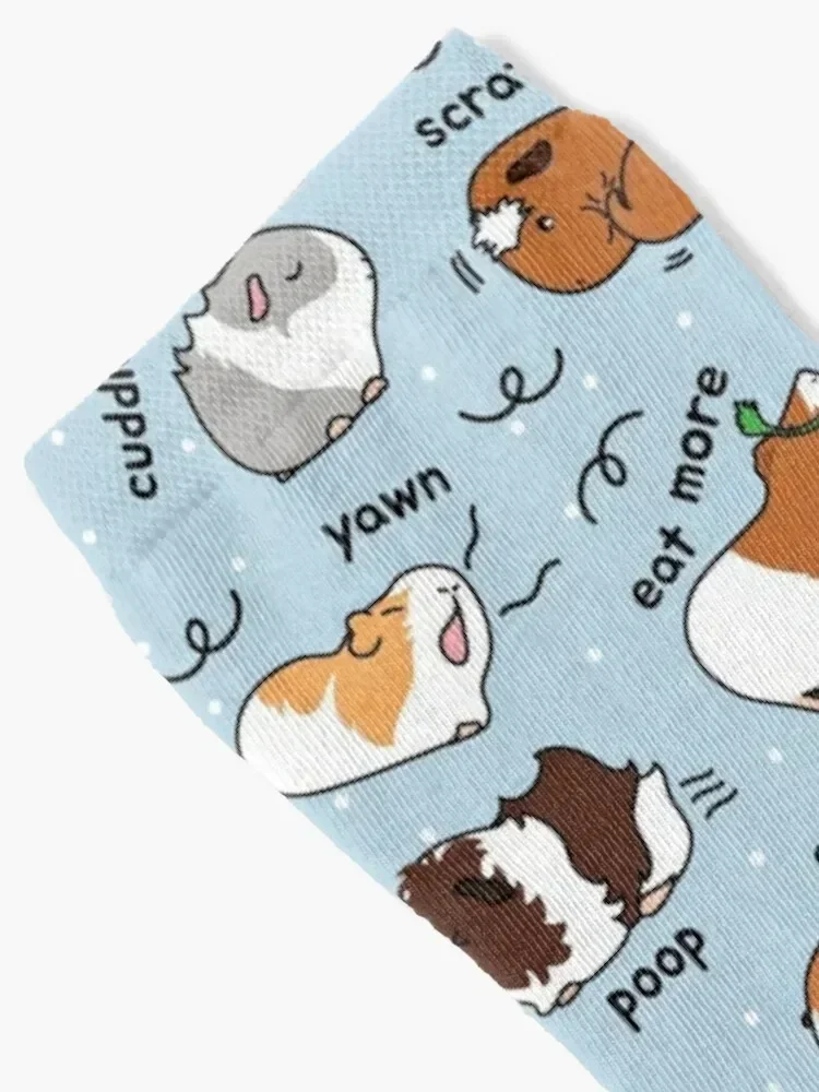 Guinea Pig Daily To-Do List - Blue Background Socks summer kawaii hip hop FASHION Men's Socks Women's