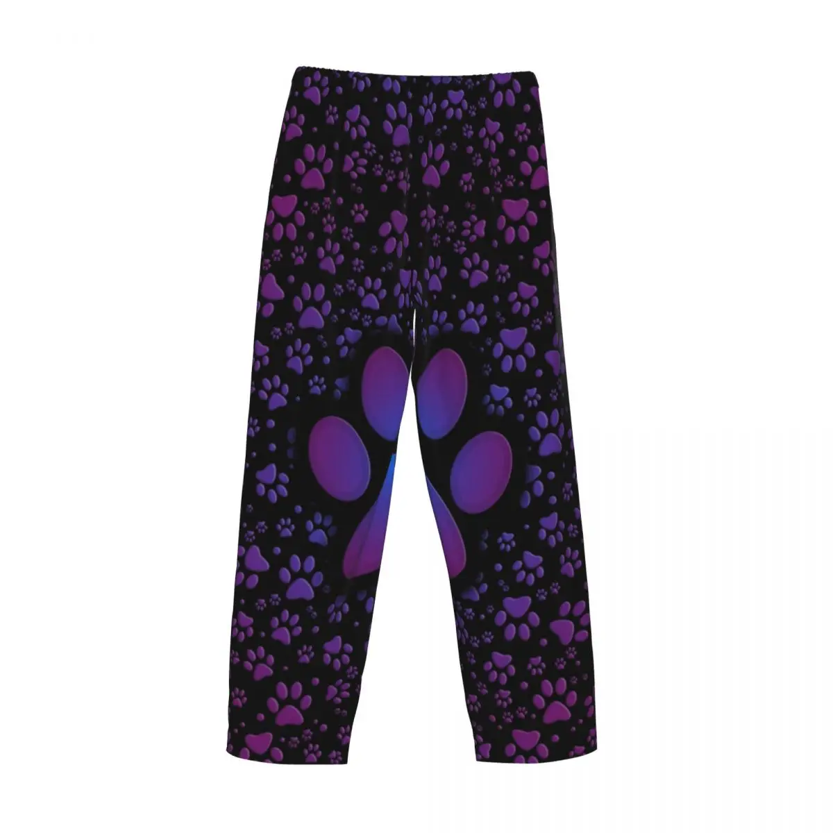 Custom Kat Hond Dier Hart Paw Prints Pyjama Broek Voor Mannen Lounge Slaap Stretch Nachtkleding Broekjes Met Zakken