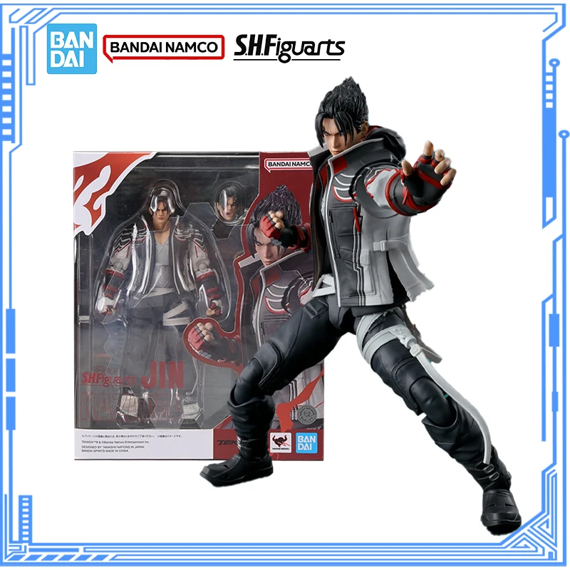 

Bandai натуральная модель Tekken 8, комплект аниме-фигурок SHF Jin Kazama, аниме-фигурка, коллекционная модель для детских игрушек, подарки