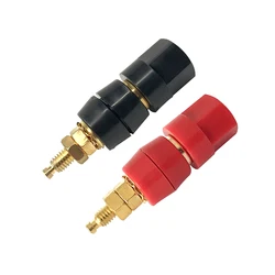 1pair(black+red) Terminals Red Black Connector Amplifier Terminal Binding Post Banana Speaker Plug Jack Adapter Socket