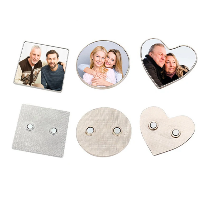 12 stks/partij Geheugen Sublimatie Metalen Koelkastmagneet Koelkastmagneten Blanks Voor Keuken Magnetron Decor