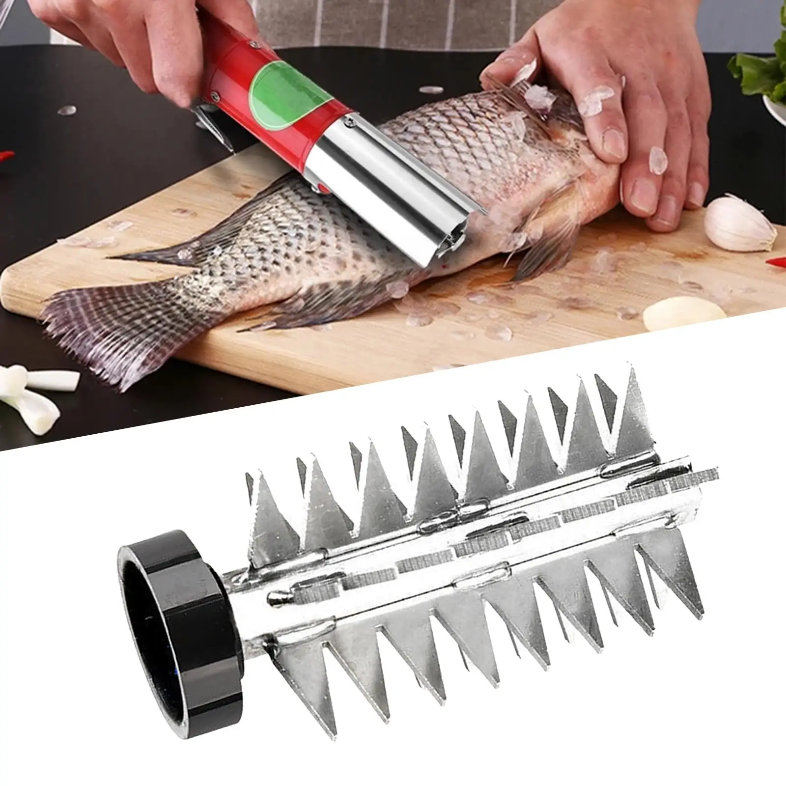 Rechargeable Electric Fish Scaler Stainless Steel Descaling Scraper Easy Clean Tool for Restaurant and Seafood Market