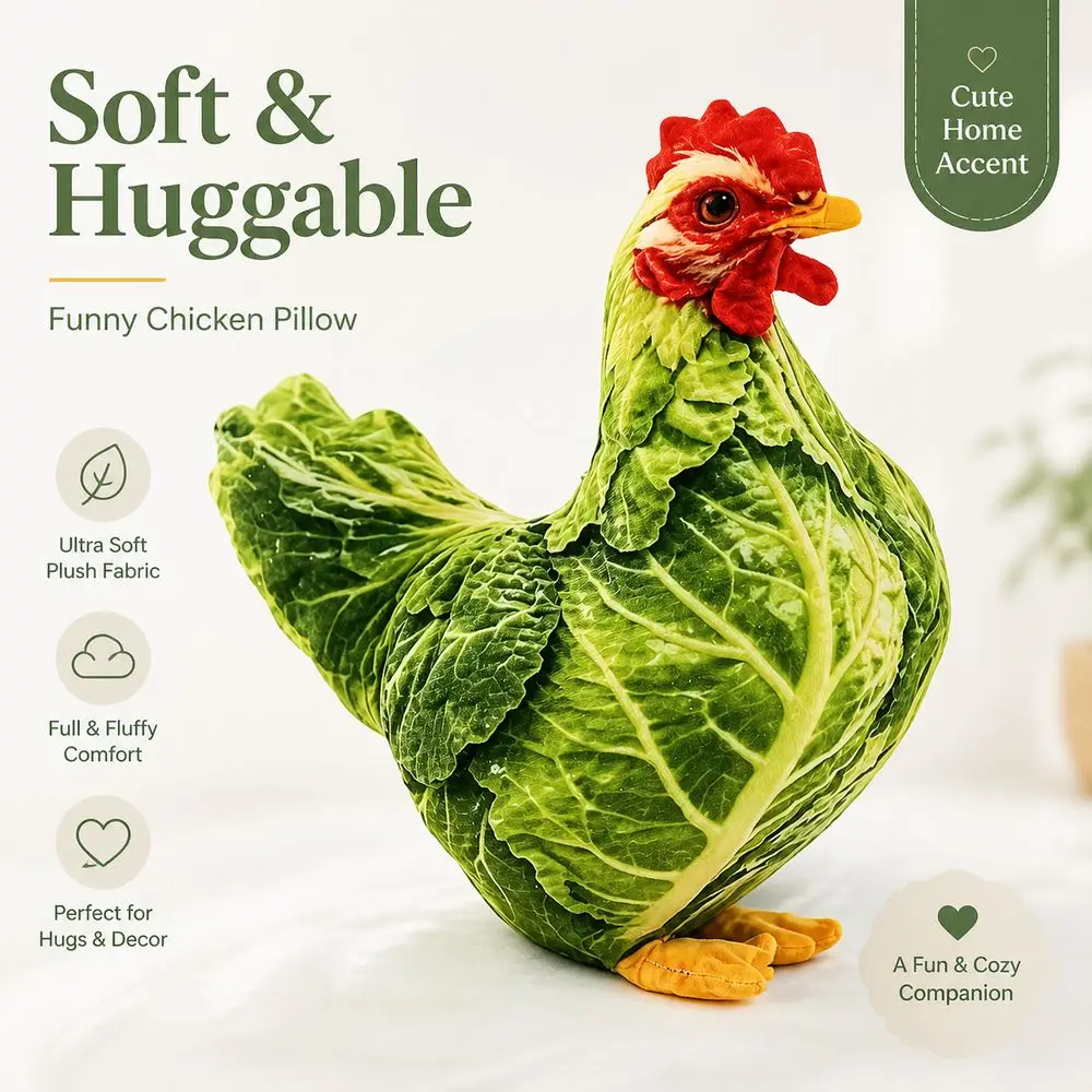 Plush Material Animal Body Pillow PP Cotton Filled 30cm Size Animal Cushion Doll Toys Soft Texture 35cm Chicken Pillow For Men
