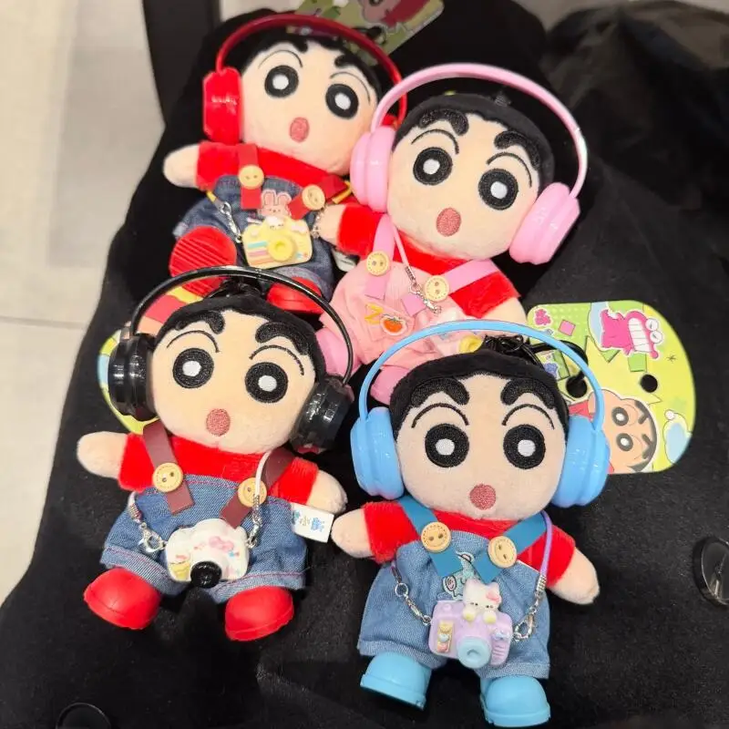 Original Shinchan Stuffed Doll Keychain Bag Hanger Headphone Ornament Lovely Anime Toy Wholesale for Home and Daily Use